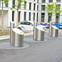 Poubelle souterraine en acier inoxydable Poubelle de rue en métal Seau de stockage debout Poubelle de levage