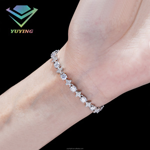 กำไลข้อมือโมอิสซาไนต์ VVS สี D เงินแท้ S925 ชุบทอง 18K พร้อมใบรับรอง GRA ผ่านการทดสอบเพชร ระยิบระยับ หรูหรา เครื่องประดับสำหรับทุกเพศ - Product Image 3