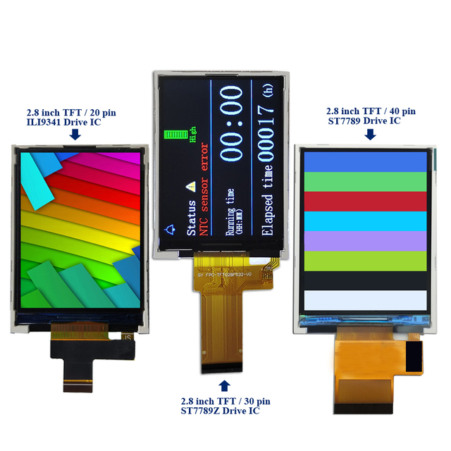 Small Display TFT IPS 2.8 Inch TFT SPI LCD 240*320 RGB Color Device Meter Screen ILI9341 ST7789 Lcd 2.8 Inch TFT LCD Display