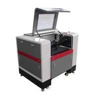 Machine de gravure et de découpe laser CNC CO2 50W de type portique, refroidie par eau, pour MDF/acrylique/bois, modèle 6040 de bureau, fabriquée en Chine