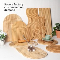 Plateau à thé en bambou créatif, moderne et minimaliste, de forme irrégulière, décoratif, pour l'aromathérapie, le rangement, le pain, les fruits et les collations