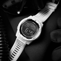 Montre numérique sportive SMAEL 8105 avec alarme, aiguilles lumineuses, chronomètre - Unisexe, boîtier en acrylique et bracelet en résine