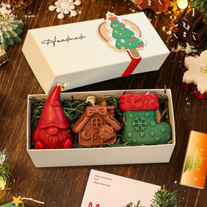 Bougies de Noël en cire de soja faites à la main, sans flamme et sans fumée, pour anniversaires, mariages et Nouvel An - Coffret cadeau décoratif en gros - Product Image 3