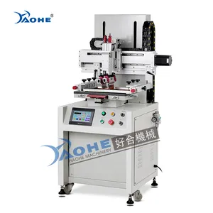 Adidas Sport Logo Flat Screen Printing Machine / Flat Bed Screen Printing Machine Semi Automatic