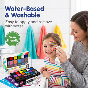 Kit <span class=keywords><strong>de</strong></span> <span class=keywords><strong>Pintura</strong></span> Corporal para Niños GP Personalizado, Multicolor, a Base <span class=keywords><strong>de</strong></span> Agua, No Tóxico, Profesional, Brillante en la Oscuridad, Lavable con Agua, <span class=keywords><strong>Pintura</strong></span> Facial con Purpurina UV - Product Image 6