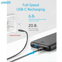 Chargeur Portable Original Anker 525 PowerCore 20K 20000 mAh USB-C PD avec Batterie au Lithium 20W et Fonction de Charge 100000 mAh