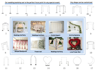 Kit de Tubos y Cortinas Ajustables, Portátiles y Ligeros, Soporte de Aluminio Resistente para Decoración de Eventos, Fiestas y Bodas