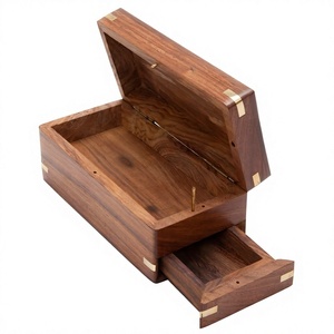 Boîte à bijoux en bois écologique moderne personnalisée avec compartiments, finition haut de gamme faite à la main, organisateur de rangement pour bijoux - Product Image 1
