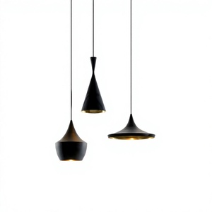 Modern Black Metal Touch Control Handmade CRIPendant <b>Light</b> E27 LED Warm White 3500K Bell Shape Adjustable Height Kitchen Lamps - Product Image 4