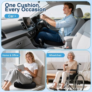 <span class=keywords><strong>Coussin</strong></span> de siège ergonomique pour <span class=keywords><strong>voiture</strong></span>, <span class=keywords><strong>rehausseur</strong></span> de siège pour <span class=keywords><strong>conducteur</strong></span> de petite taille, camion, SUV, soulagement des douleurs dorsales, maille respirante, portable, antidérapant, mousse à mémoire de forme - Product Image 2