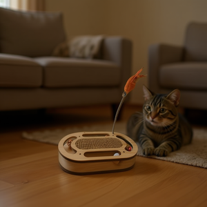 Giocattolo Interattivo e di Movimento per Animali Domestici in Legno a Forma Ovale - Product Image 1