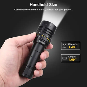 Venta directa de fábrica Potente 3000LM XHP50.2 Luz DE BUCEO Antorcha subacuática recargable Linterna de aluminio - Product Image 2