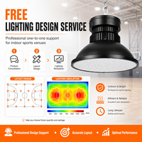 Projecteur LED Industriel 100W 200W 300W 400W à Refroidissement Efficace en Nid d'Abeille pour Éclairage Intérieur de Terrains de Basketball, Badminton et Tennis de Table