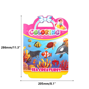 Carnet de coloriage et d'activités pour enfants avec poignée, 16 pages en papier épais, idéal pour le dessin et les puzzles créatifs - Product Image 2