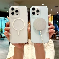 BAILI Factory Nouvelle coque de téléphone en PC translucide mate givrée magnétique couleur bonbon ultra fine antichoc pour Iphone 7 8 14 15+