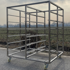 40 Tier Commercial Bakery Cooling Rack <strong>on</strong> <strong>Wheels</strong> Industrial Bread Tray <strong>Trolley</strong> for Pastry Shops - Product Image 5