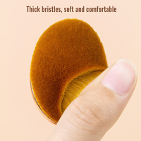 Rose Gold Flat Face Foundation Rambut Sintetis Plastik Salon Kecantikan Foundation BB Cream Concealer Cair Jangan Dimakan