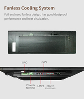 PC Embedded Semi-Outdoor/Indoor X86 Layar LCD Ultra Wide Stretched Bar 24,5 inci untuk Penerbitan Iklan dan Penunjuk Arah