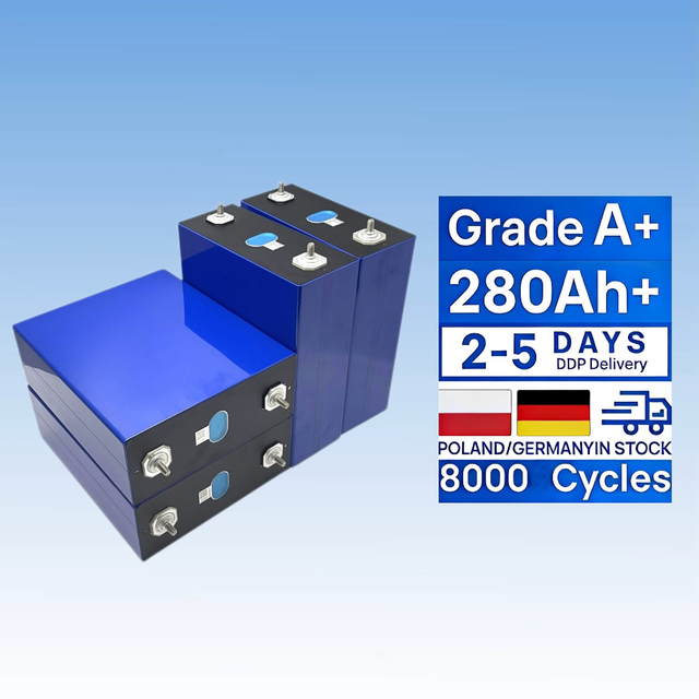 3.2V 280ah/314Ah MB31 Grade a 8000+ Cycles Lifepo4 Battery for 12V 24V 48V 51.2V Battery Cases