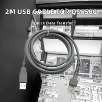 Câble USB 2.0 tressé blindé en PVC de 0,8 m pour scanner de codes-barres et caméra Datalogic QS6500/7000/1100i/100i/3200VS et utilisation informatique