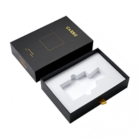 Scatole di Carta Nere Stile Cassetto all'Ingrosso, Confezione Regalo Rigida Estraibile con Linguetta in Tessuto per Set Regalo di Profumi e Fragranze
