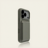 Coque de téléphone en silicone liquide pour iPhone 17, 16, 15, 14 Max avec protection d'objectif, support magnétique et compartiment arrière pour carte 1Pro