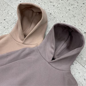 YITE Streetwear Unisex 500 Gsm Cotton Boxy Hoodies in <strong>Bulk</strong> High Quality French <strong>Terry</strong> Men Cropped Plain Oversize Baggy Hoodie - Product Image 2