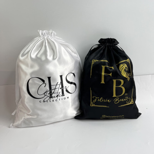 Bolsas de Embalaje de Seda de Lujo Personalizadas, Bolsa de Regalo con Cordón de Calidad para Cosméticos, Joyería, Lencería, Bolsos, Bolsa de Satén - Product Image 4