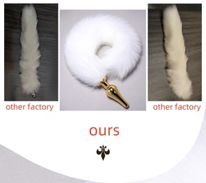 Costume de cosplay Loup Renard, queue en fourrure, oreilles, bandeau, Therian Fursuit avec jouet sexuel anal, queue de renard en fausse fourrure pour Halloween - Product Image 3
