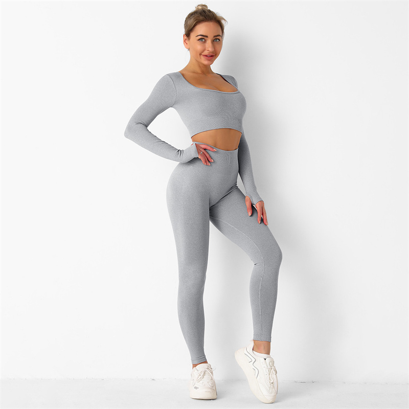7 colors Fashion Modern Breathable Workout Clothing Women Active Wear Yoga Set hygroscopic and sweat releasing