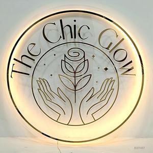 Letrero LED Personalizado Directo de Fábrica, <span class=keywords><strong>Letreros</strong></span> Electrónicos Redondos, Letrero Acrílico con Luz de Neón, Logotipo LED para Salón de Belleza, Spa, Tienda - Product Image 3