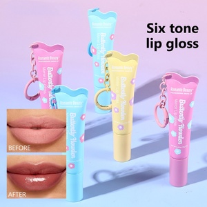 Aceite Labial Hidratante de 6 Colores con Gancho para Llavero, Bálsamo Labial Humectante de Larga Duración para Maquillaje y Belleza - Product Image 1