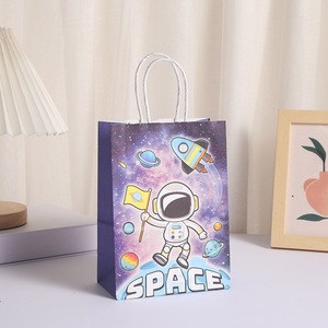 Sacchetti Regalo a Tema Pianeti con Manici, Sacchetti in Carta Kraft per Feste di Compleanno, Decorazioni per Feste per Bambini - Product Image 3