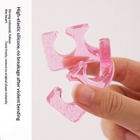 Séparateurs d'orteils en silicone réutilisables pour l'application de vernis à ongles et de gel, outils de nail art