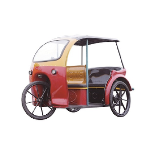 Triciclo de transporte con un solo brazo de suspensión delantera, mini triciclo de 3 ruedas para adultos con carrocería abierta para pasajeros - Product Image 3