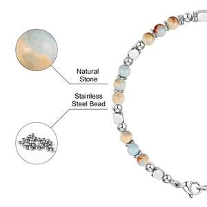 Pulseras con cuentas de piedra para mujer, pulseras Bohemias de plata, regalos de joyería de moda para amantes, mamá, amigos - Product Image 4