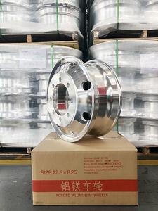 Jantes de camion robuste en aluminium forgé, roues de voiture de passager, à semi-remorque, 22.5x8.25, 22 pouces, 2 pièces - Product Image 5