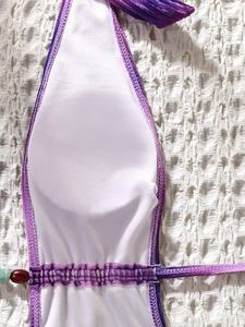 Maillot de bain une pièce sexy pour <span class=keywords><strong>femme</strong></span> 2026 – Fournisseur de maillots de bain de plage à coupe haute et dos nu dégradé – Maillot de bain Slingshot - Product Image 5