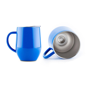 Double Walled Vacuum Insulated Travel <strong>Tumbler</strong> Cup 12 oz Stainless Steel <strong>Wine</strong> <strong>Tumbler</strong> with Lid and Handle - Product Image 5