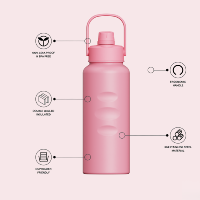 Bouteille d'eau isotherme en acier inoxydable à double paroi avec couvercle à poignée, 750 ml, personnalisable avec logo, écologique, pour la gym et le sport (25 oz, 32 oz, 40 oz)
