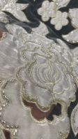 Tissu en maille brodé 3D Premium avec perles et sequins en cristal pour la confection de robes de mariée et la création de tenues de cérémonie