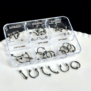 Adornos de Uñas Punk con Púas Metálicas 3D para Halloween, 6 Rejillas/caja en Plata/Negro Metálico, Tachuelas de Uñas Cónicas de 1.5/2/3mm, Remaches de Aleación para Uñas DIY - Product Image 5