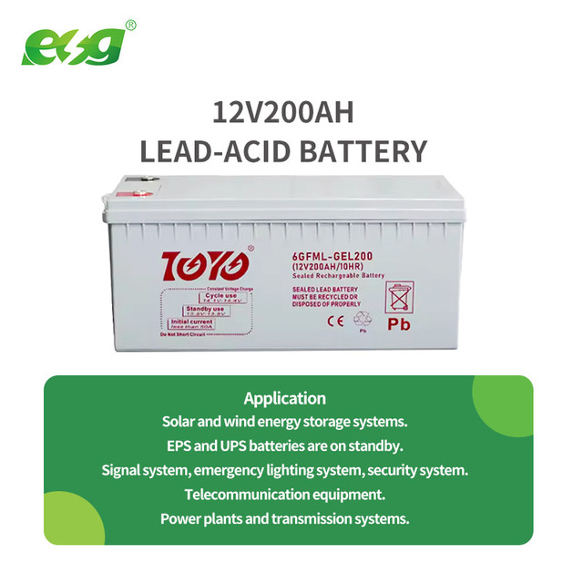 ESG  Inverter 12V 100Ah Sealed Gel Deep Cycle Battery for UPS & Energy Storage Systems CE Certified 5 Year Long Life