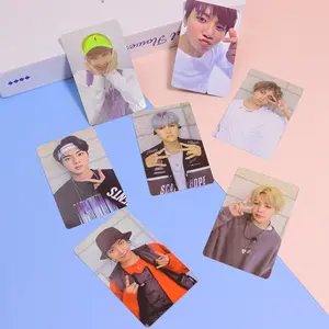 Kpop Bangtan Boys Memories Photocards Plastic Cards Holder JK JM V Double Sides Prints