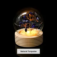 Bouteille à vœux en cristal naturel, arbre d'ange écologique, lampe artisanale, ornement créatif, cadeau de Noël pour le bureau, vente en gros