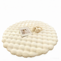 Tapis de luxe moderne en fausse fourrure de lapin, polyester, à poils longs, ultra doux, moelleux, lavable, antidérapant, extra épais pour chambre à coucher