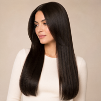 Ekstensi Rambut Tempel Lurus Panjang Tanpa Sambungan Warna Coklat Pirang Hitam Merah Anggur Semua Warna untuk Wanita Penggunaan Salon