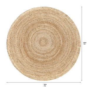 Alfombra de línea de 8 por 10, alfombra Bohemia neutra Natural, yute, balcón, área de cáñamo, dormitorio, mesita de noche, alfombras naranjas de ganchillo, amarillo, 6 pies - Product Image 3