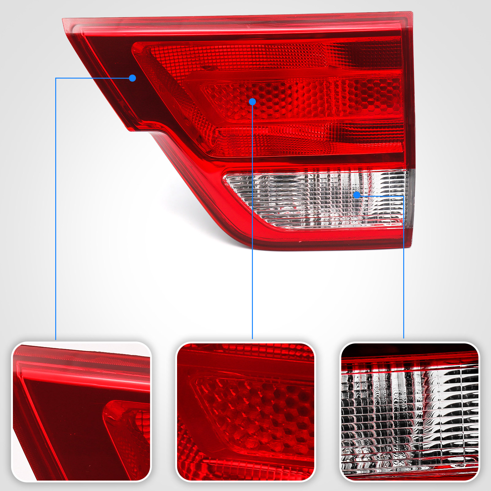 Auto Car Part Inner Taillight Rear Lights Tail Lamp Light Fit for Jeep Grand Cherokee 2011 2012 2013 57010274AF 57010275AF Auto Parts Image 3