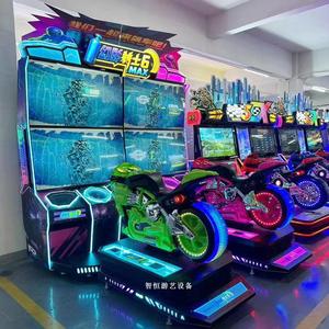 Grand simulateur de jeu vidéo de course de moto dynamique à double écran pour salle de jeux - Product Image 2